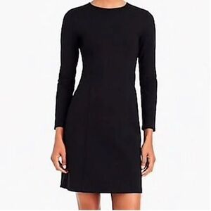 J. Crew Black Long Sleeve Ponte Dress